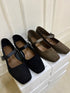 Ladies Casual Close Toe Buckle Low Block Heel
